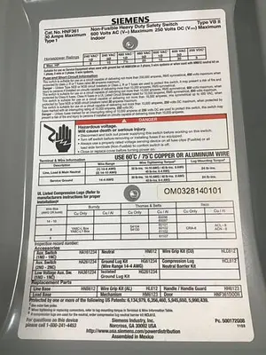 USED SIEMENS HNF361 VBII