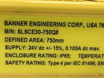 USED BANNER ENGINEERING SLSCE30-750Q8