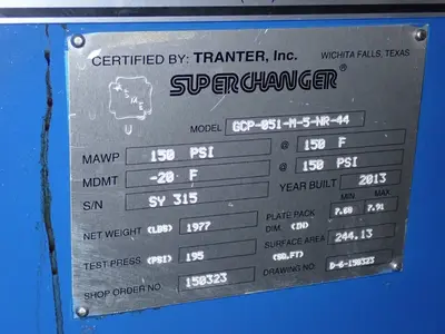 USED 2013 TRANTER SUPERCHANGER GCP051M5NR44
