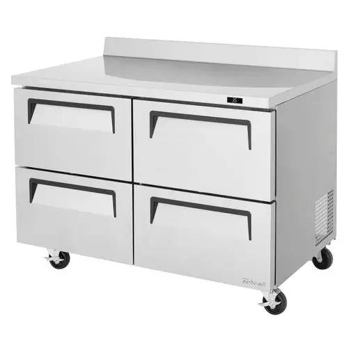 Turbo Air TWR-48SD-D4-N 48 1/4" Worktop Refrigerator w/ (2) Sections & (4) Drawers, 115v