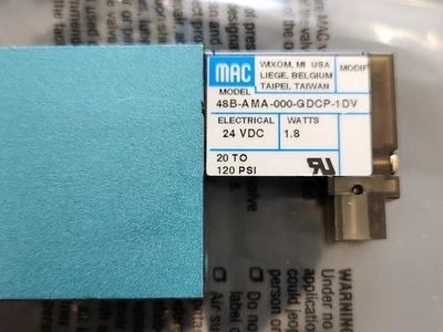 NEW MAC VALVES INC 48B-AMA-000-GDCP-1DV