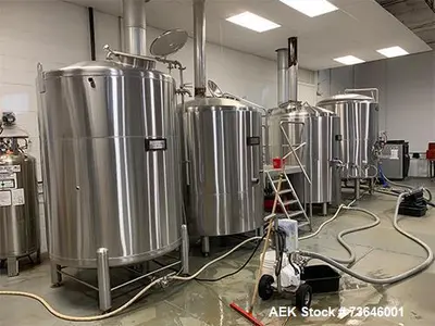 Used ABE CraftCan35 Complete Carbonated Beverage Canning Line | 35 CPM with Brew System & Tanks