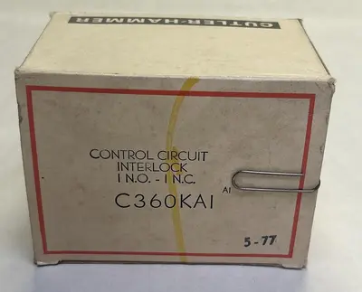 New | in-Stock CUTLER-HAMMER C360KA1 Industrial Controls Ohio US | Surplus Asset Holdings #1225600