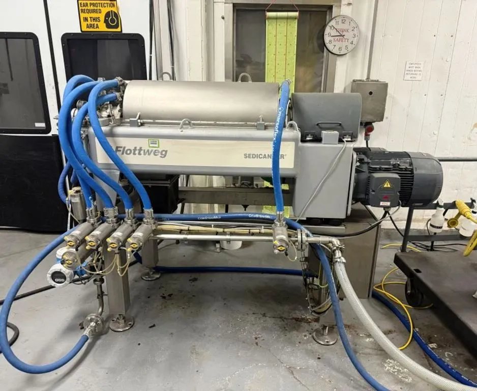 Flottweg S3E-3/408 sedicanter centrifuge, 316SS.