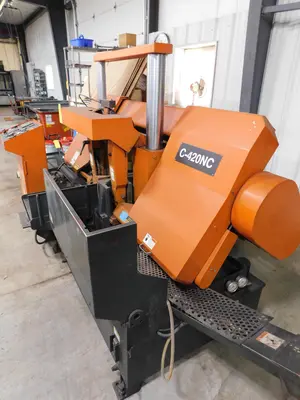 Used _UNKNOWN_ _UNKNOWN_ Horizontal Dual Column Band Saws Indiana US | Thompson Auctioneers #1322563