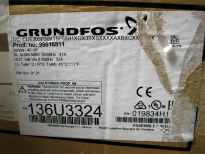 USED Grundfos CUE203P30KT5P55H1XGX3SXSXXXXAXBXCXXXXDX