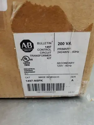 ALLEN BRADLEY 1497-N5PK Ser A CONTROL CIRCUIT TRANSFORMER. 4F-36