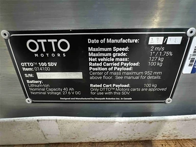 Used 2018 OTTO 100 SDV Load/Unload Systems Florida US | MachineryMax #1474811