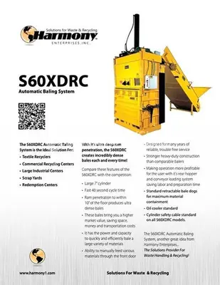 USED HARMONY S60XDRC VERTICAL