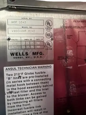 USED WELLS MANUFACTURING WV0C-4HF