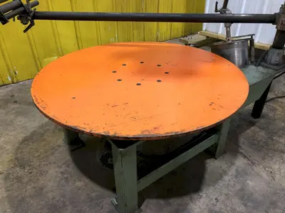 3,500 LB X 40" DYNAMIC FEEDS MODEL #PH-1000 MOTORIZED PALLET TYPE HORIZONTAL COIL REEL DECOILER: STOCK #17300
