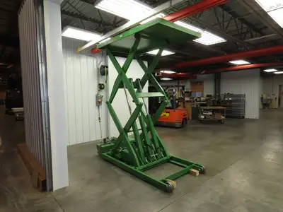 Hydraulic Lift Table 10000lb 5 Ton 102" Travel 78x48" 3Ph 5Hp Leeson Mobile