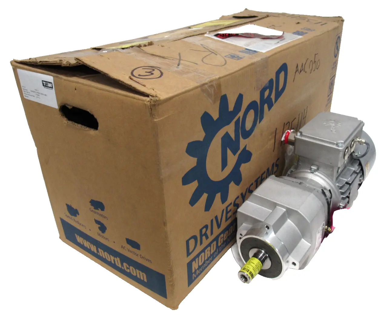 NEW NORD SK372.1ZVL-80L/4CUS GEARMOTOR 23.00:1 1HP 1" DIA. SK80L/4CUSBRE10HL