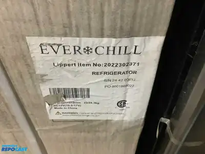 Lot (4) ever chill small refrigerators. 19” x 18” x 31”. Some dents and scratches