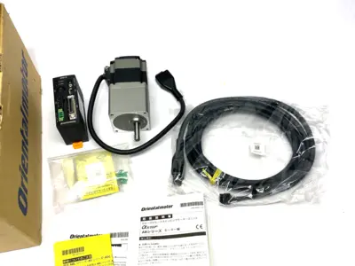 USED ORIENTAL MOTOR ALPHASTEP CLOSED LOOP STEPPER MOTOR AND DRIVER MOD.
