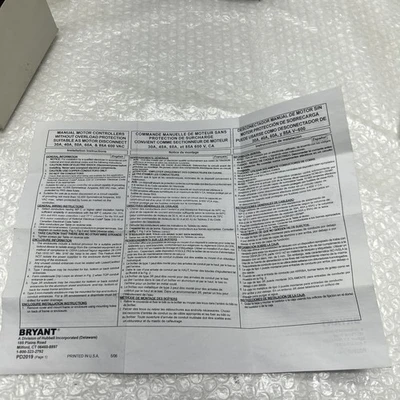 NEW Bryant 30103D