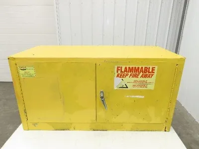 Eagle ADD-15 Yellow Flammable Safety Cabinet 15 Gallon Liquid Piggyback