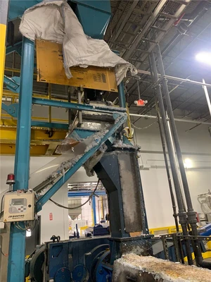 22' Long x 25" Wide Bunting Incline Conveyor with Metal Separator