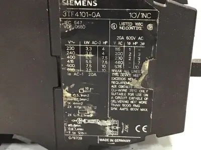 Used SIEMENS 3TF4101-0A PLC Contactors Michigan US | Ideal Machinery #1308819