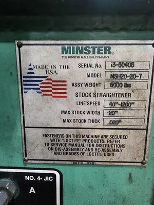 USED MINSTER MCC2-35