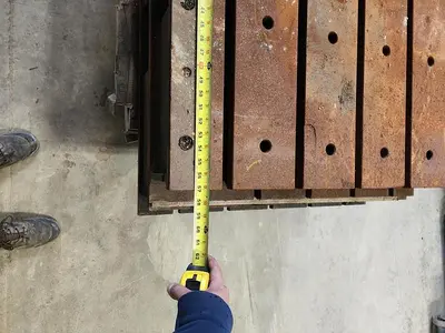 3' x 57'' T-Slot Cast Iron Riser Block w/Drilled and Tapped Holes