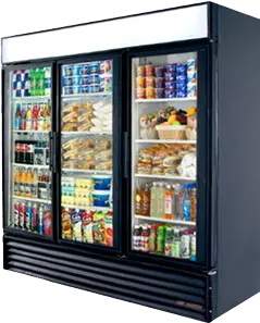 76-0013 True GDM-72 72" Self Contained 3 Door Cooler