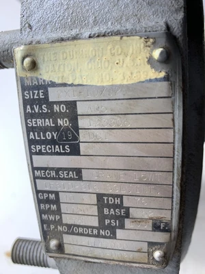 Durco 2x1-10 DCI DX25751AB Pump Casing