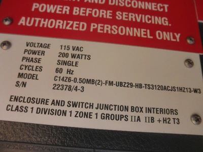 NEW O'BRIEN C14Z6-.5OME(2)-FM-UBZ29-HB-TS3120ACJS1