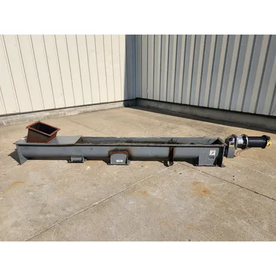 Used 9" Dia X 10' L Mild Steel Screw Conveyor 3HP