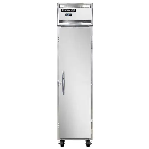 Continental 1RSENSA 17 3/4" One Section Reach In Refrigerator, (1) Right Hinge Solid Door, Top Compressor, 115v