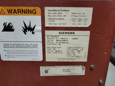Used SIEMENS 88H3533094A1AT Switchgears British Columbia CA | Lenmark #240623