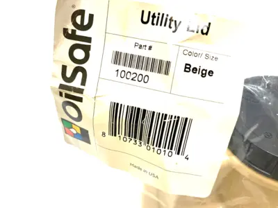 NEW OILSAFE MULTIPURPOSE UTILITY LID, BEIGE, 48MM OPENING