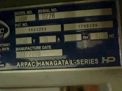 ARPAC ARROW-26 BAR SHRINK-WRAP MACHINE