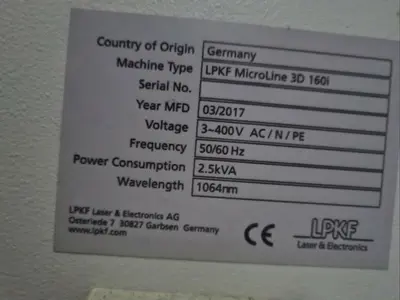 USED 2017 LPKF  LASER &  ELECTRONICS  - FUSION  GERMANY LPKF FUSION 3D 160I