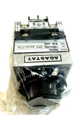NEW AGASTAT 7022AI TIMING RELAY 120V 60HZ 6-60 MIN.