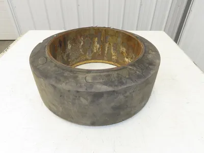 Super Solid 18x7x12-1/8 Forklift Tire Smooth Solid Press-on Black