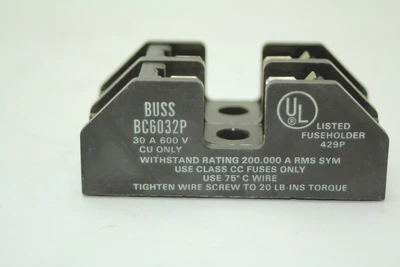 Used Buss BC6032P Fuse Accessories California US | Davliegogo LLC #1705451