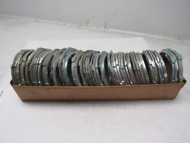 4" Steel Conduit Locking Nut, Mix Of Manufacturers Lot Of 54