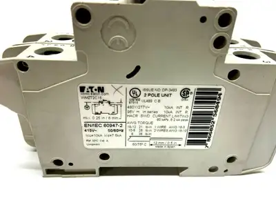 USED EATON 2 POLE CIRCUIT BREAKER 15A 277-480V
