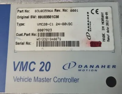 Danaher VMC20-C1 24-80VDC Vehicle Master Control loc4D42