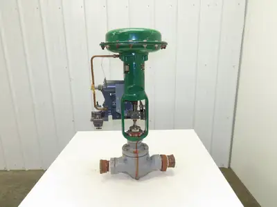 Fisher 667-ES Sz 40 Pneumatic Diaphragm Actuator 2" Globe Valve w/Positioner