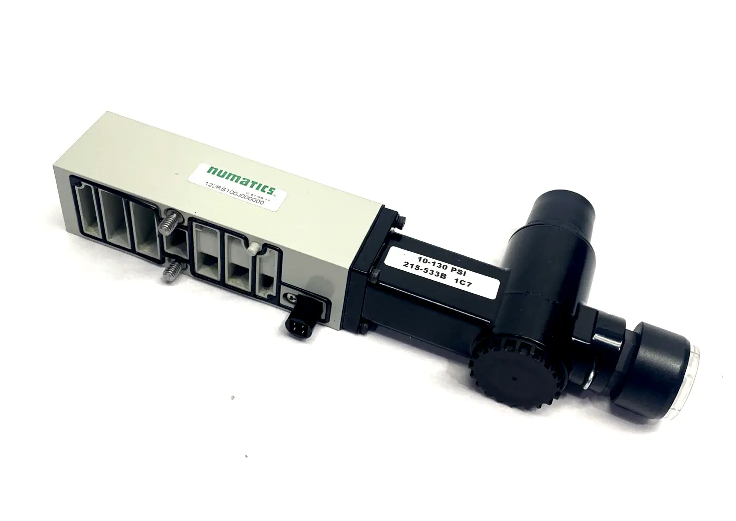 122RS100J000000 | Numatics  Pneumatic Manifold Sandwich Regulator 10-130 PSI - New – Open box