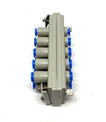 USED SMC MULTICONNECTOR PNEUMATIC MANIFOLD 6MM 10-PORT