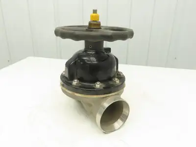 ITT 4-C-425-0-WB-903 Dia-Flo 4" Diaphragm Pinch Valve Stainless Pipe Butt Weld