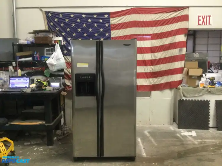 Used FRIGIDAIRE STAINLESS STEEL AND BLACK SIDE BY  SIDE REFRIDGERATOR HIGH EFFICANCY ENERGY STAR Residential Appliances | Miedema Asset Management Group #552492