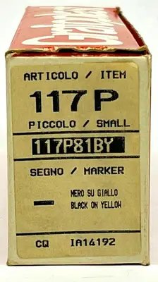 117P81BY | Grafoplast  Trasp System Wire Markers - Black on Yellow 10 Strips - New