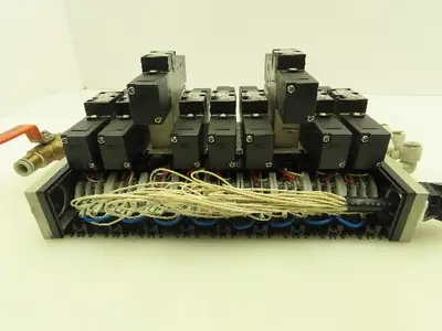 SMC VV5FS2 Plug-In 9-Station Manifold Control Unit VFS2000 Solenoid Valve Bank