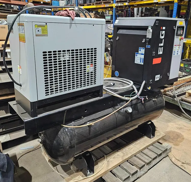 Used 2019 ELGI EN5-125 Rotary Screw & Sliding Vane Air Compressors Wisconsin US | Lemke Machinery Sales #774690