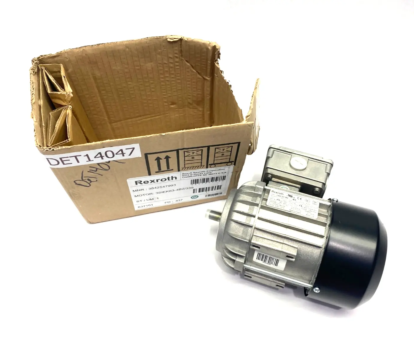 USED BOSCH REXROTH ELECTRIC MOTOR 3-PHASE, .22KW