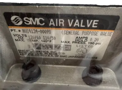 NEW SMC NUS4134-00090 PNEUMATIC AIR VALVE 120/110 50/60 150 PSI NUS413400090